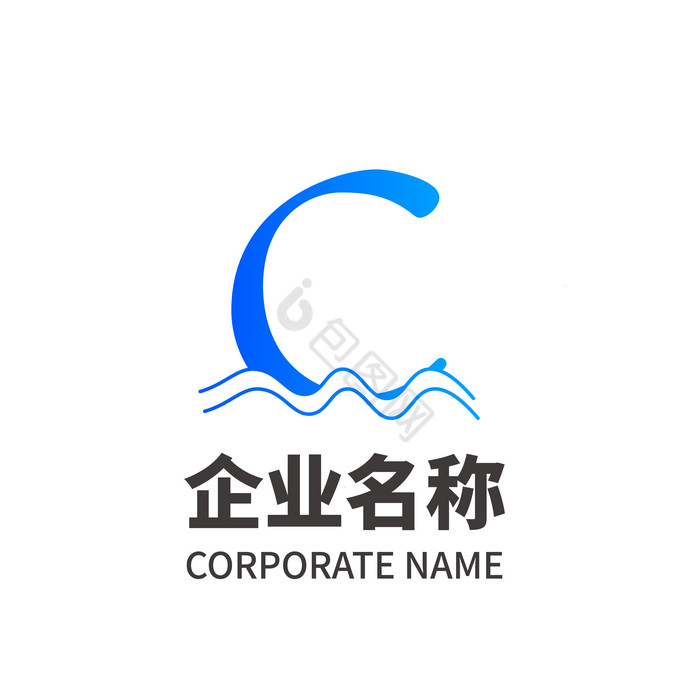 字母C形状纯字母单字母logo图片