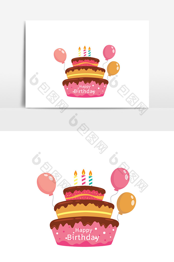 生日快乐蛋糕气球图片图片