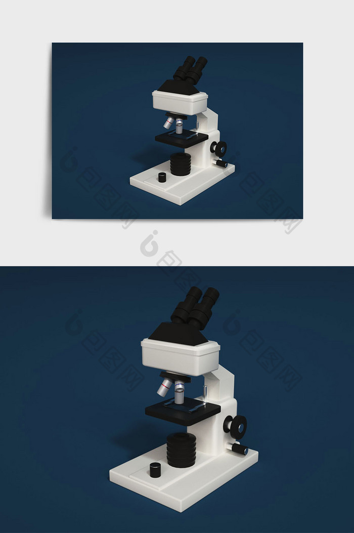 个性定制现代医学器械显微镜主题C4D元素