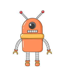 橙色高科技机器人