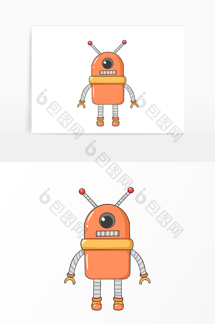 橙色高科技机器人