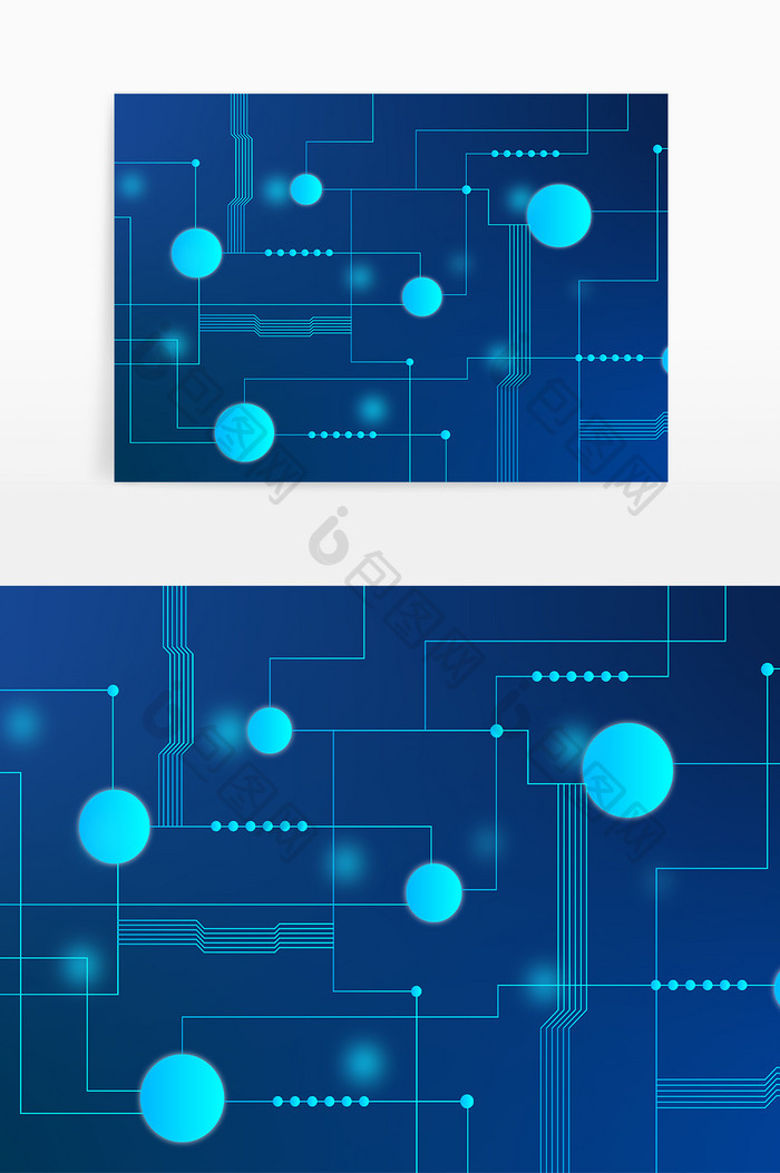 蓝色科技线路图高科技