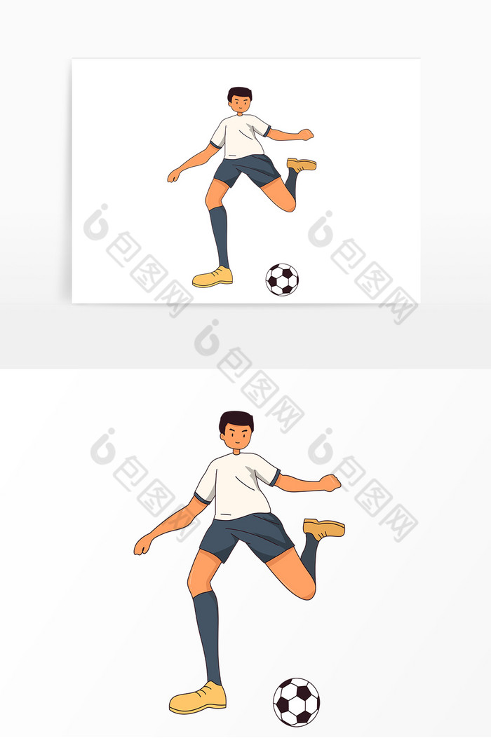 夸张运动踢足球男孩图片图片