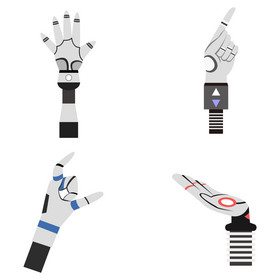 智能机器人机械手势图图片