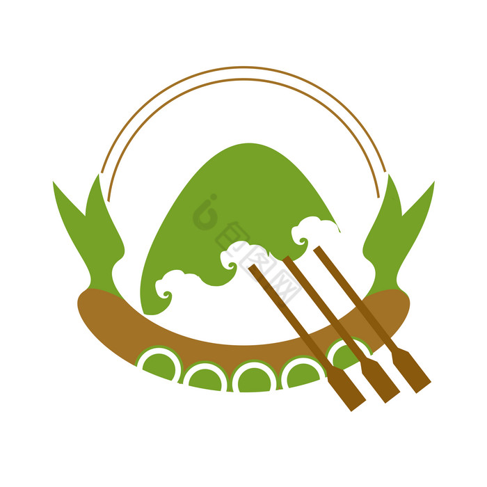 端午节龙舟简易logo图片