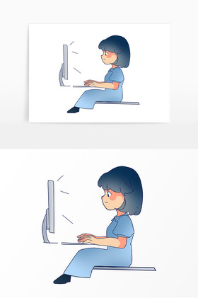 电脑上网女孩生活图片