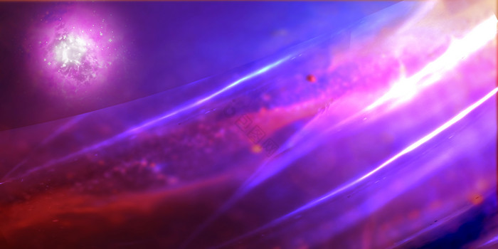 紫极光星辰星空宇宙图片