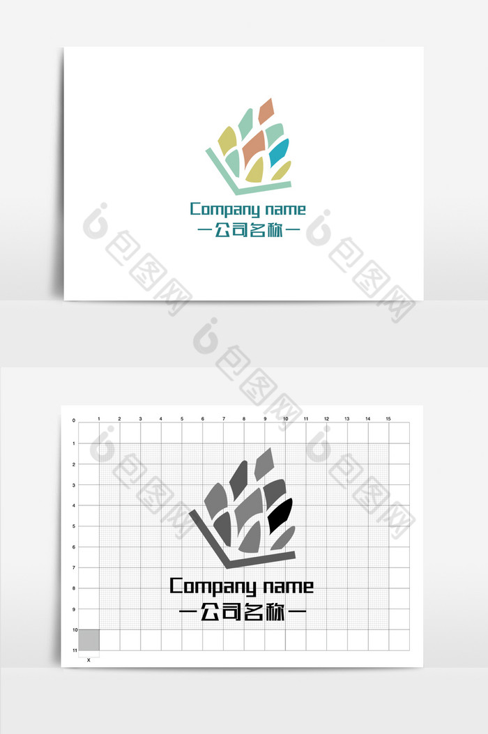 栗子小麦小清新标志logo设计图片模板-包图网