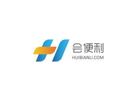 黄蓝渐变高端字母便利超市logo