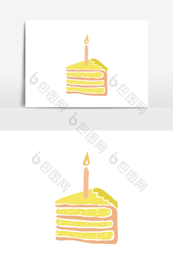 生日快乐蛋糕蜡烛元素