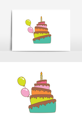 生日蛋糕气球蜡烛图片