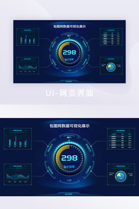 深色科技数据可视化仪表盘设计数据展示