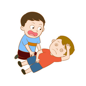夏季中暑人物晕倒插画图片
