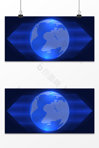 高科技地球蓝色背景图片