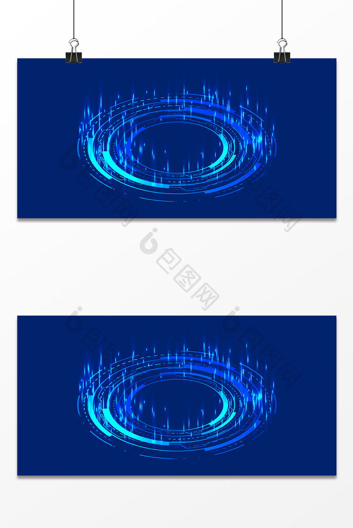 蓝色科技线条装饰背景