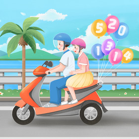 女孩骑电动车图片