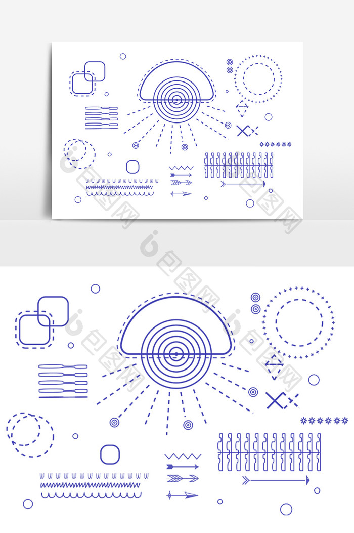 几何元素手绘矢量元素