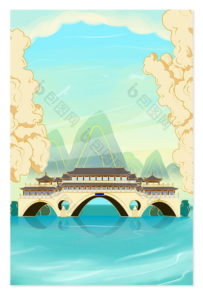 包图网提供精美好看的河流建筑素材免费下载,本次作品主题是广告设计