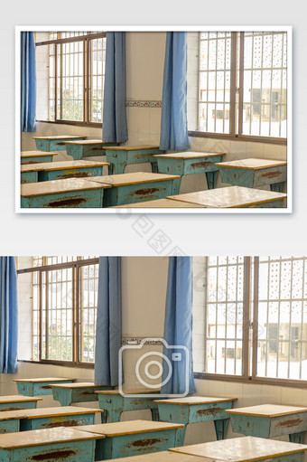 旧课桌教室节海报素材图片