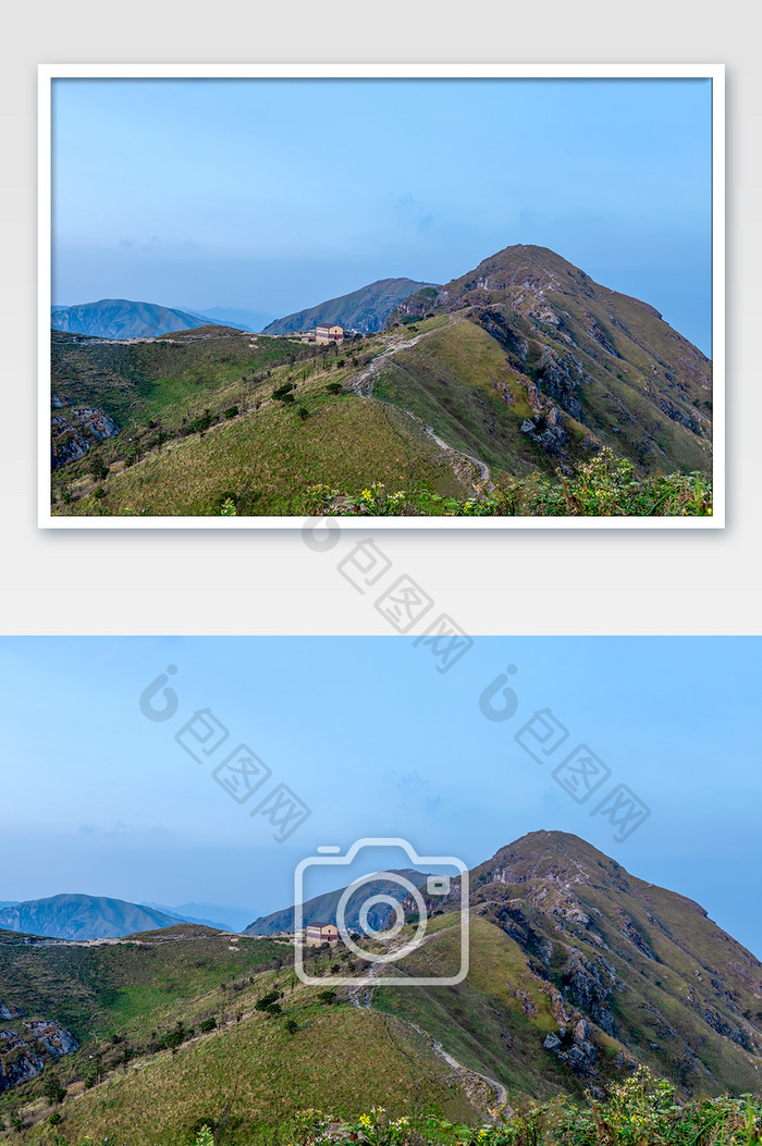 草甸高山连绵山峰山脉