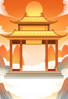 天宫天庭祥云神殿天门龙门