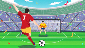 世界杯足球赛插画