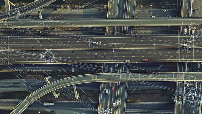 科技交通工具数据连线高清背景视频