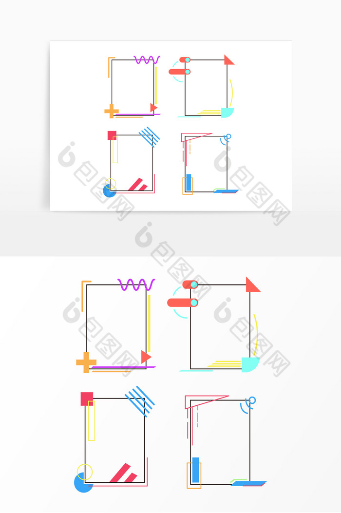 孟菲斯边框几何图形图片图片