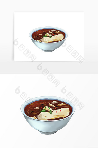 餐饮美食豆腐脑插画图片