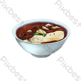 餐饮豆腐脑插画图片