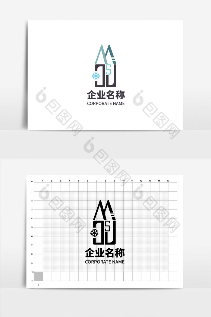 创意字母图案组合logo