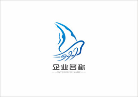 通用帆船形状企业LOGO标志