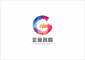 扁平多彩字母G企业LOGO标志