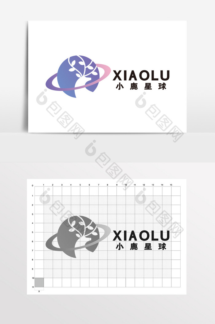 小鹿礼品店杂货铺小清新LOGO标志VI礼