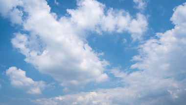 夏日蓝天白云唯美空境延时摄影