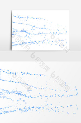 多方向飞扬水花素材png图片