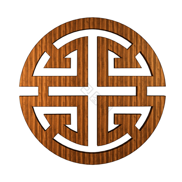 中国代表性木质窗户棱装饰C4D图片