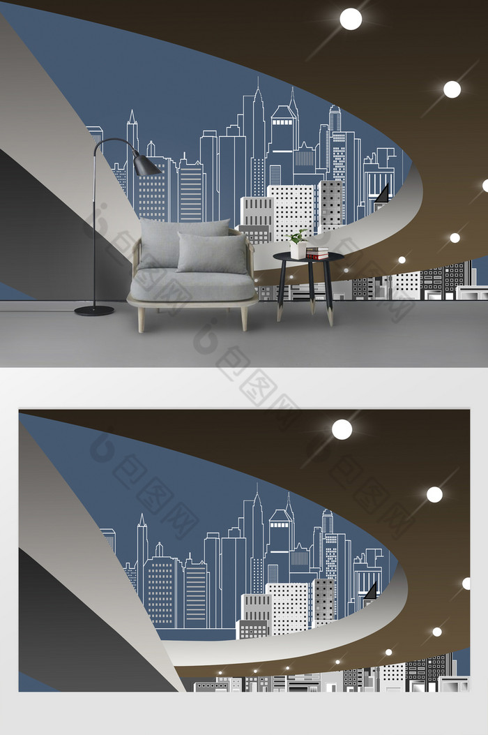 现代抽象建筑城市地标背景墙图片图片
