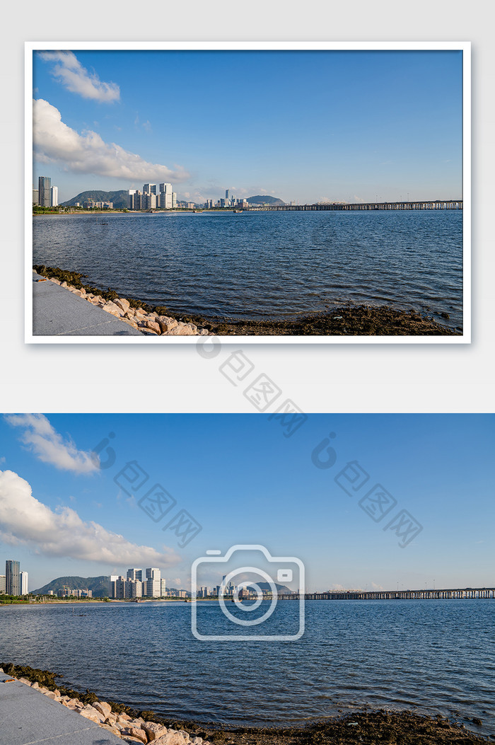 城市建筑海岸海景摄影图