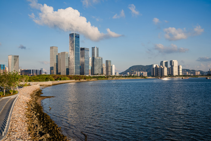 城市建筑海景海岸风光摄影图图片