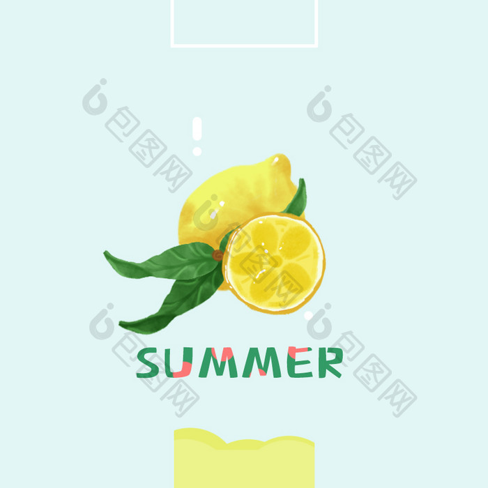 金色夏季水果冷饮饮料柠檬动图GIF