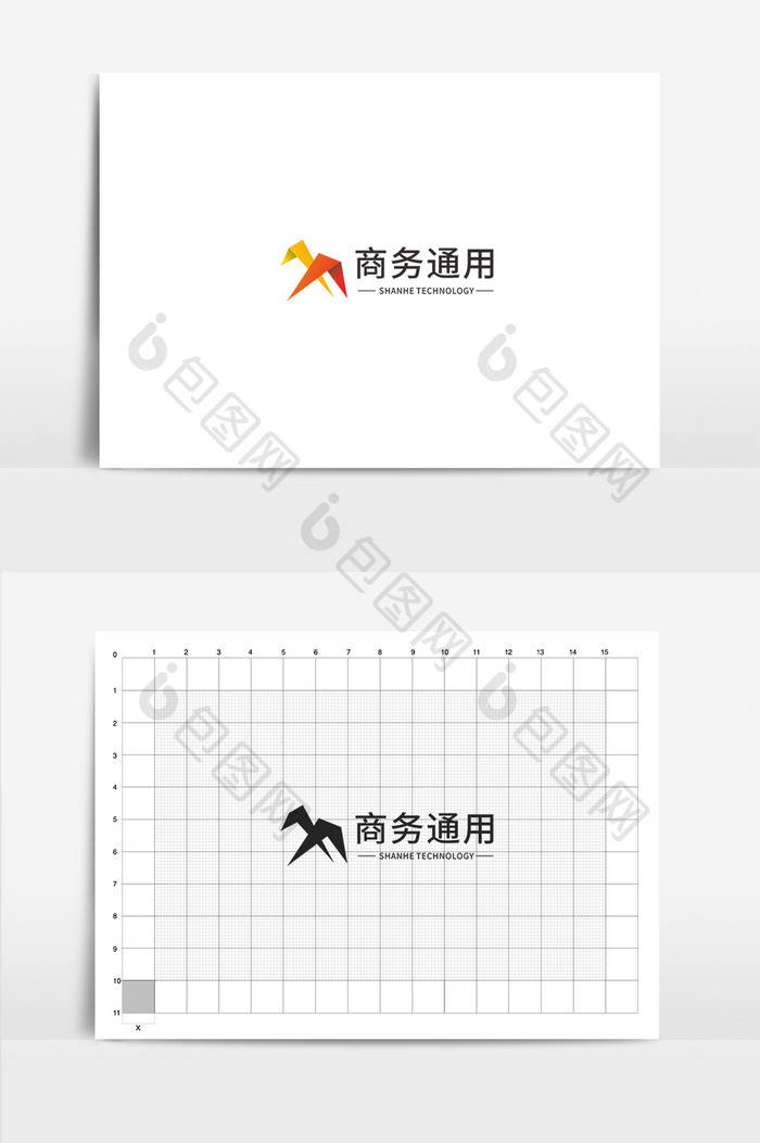 简约大气形状图形渐变商务通用型logo