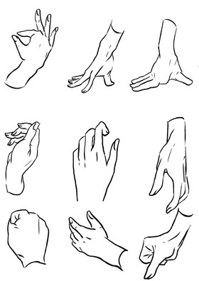 手势动作绘画图片彩色铅笔纹理绘画图片美术教育绘画培训图片母亲节