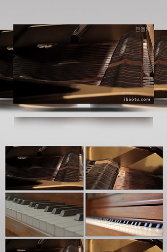 行业职业简约高端钢琴键钢琴内部实拍视频图片