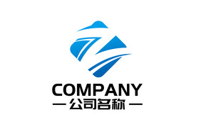 字母z组合蓝色渐变通用logo