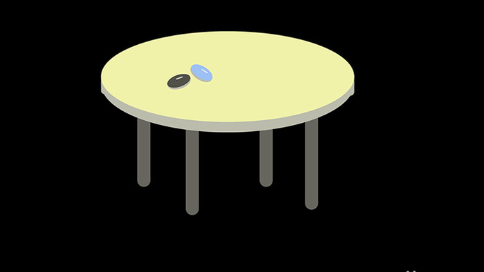 简单扁平画风家具类置物桌圆桌mg动画