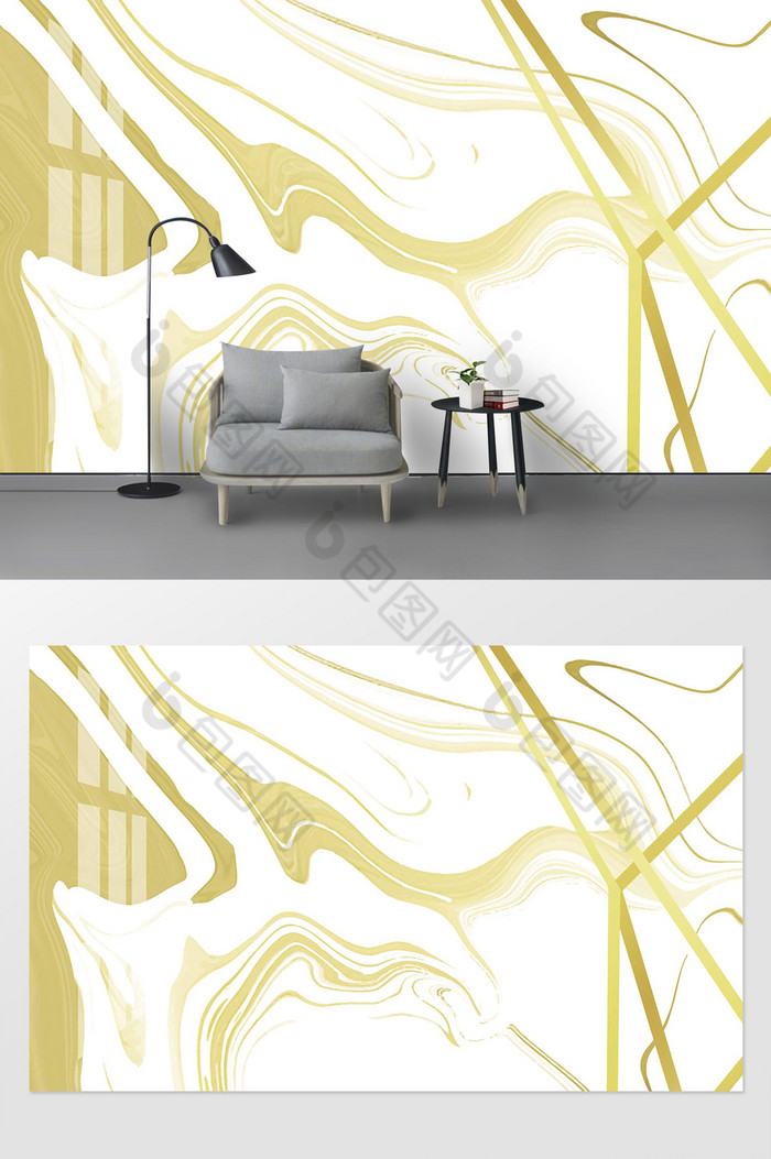 黄色鎏金大理石线条纹理背景墙图片图片