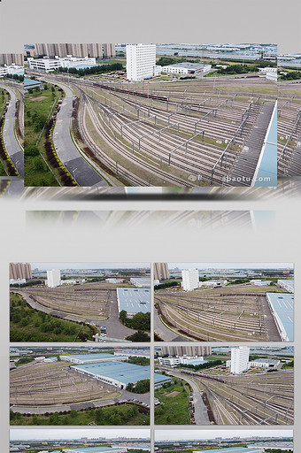 城市交通写实地铁车库航拍实景视频图片