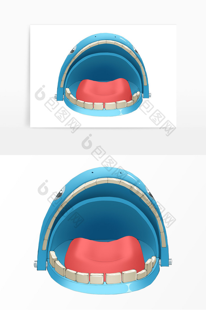 蓝色玩具鲨鱼素材设计