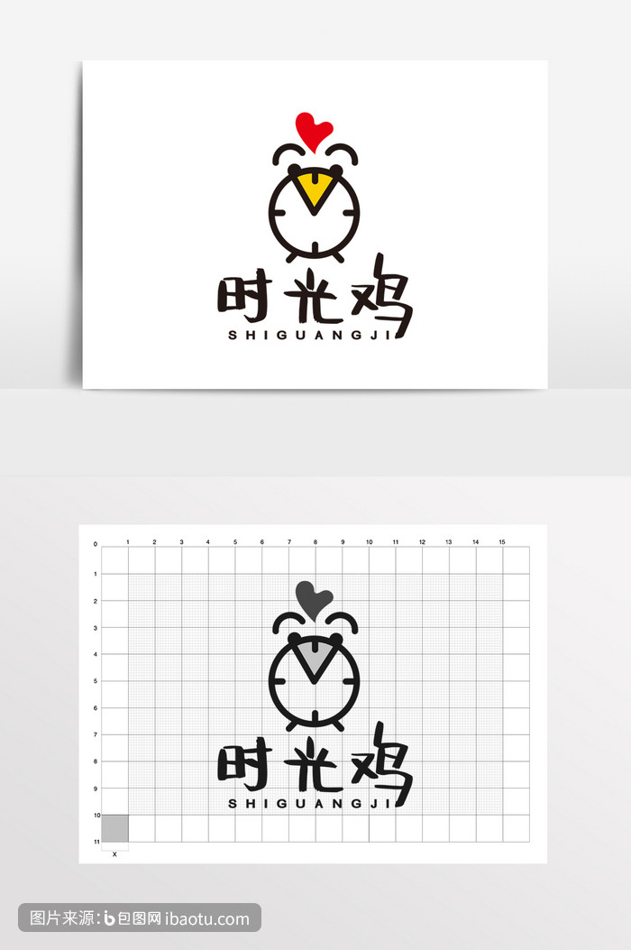 时光鸡鸡排炸鸡鸡米花logo标志vi,包图网,图片,素材,模板,免费